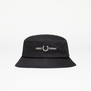 FRED PERRY Graphic Brand Twill Bucket Hat Black/ Warm Grey L