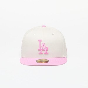 New Era Los Angeles Dodgers White Crown 59FIFTY Fitted Cap Ivory/ Pink