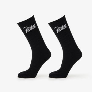 Patta Script Logo Sport Socks 2-Pack Black