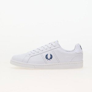 FRED PERRY B721 Leather/ Towelling Wht/ Shade Cobalt