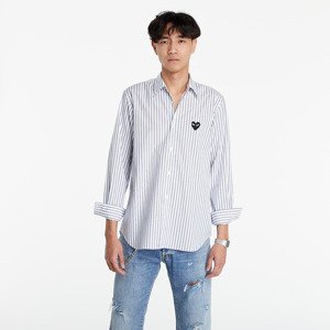 Comme des Garçons PLAY Black Heart Striped Shirt Light Blue/White/Black