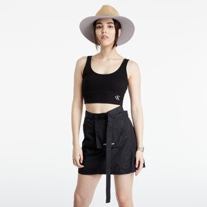 Calvin Klein Jeans Stretch Rib Cropped Top Black