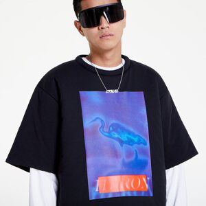 HERON PRESTON Heron Censored Padded Ss Tee Black/ Navy Blue