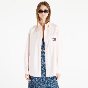 Košeľa Tommy Jeans Badge Boyfriend Shirt Pink S