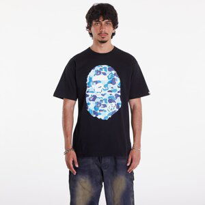 A BATHING APE Abc Camo Big Ape Head Tee Black/ Blue