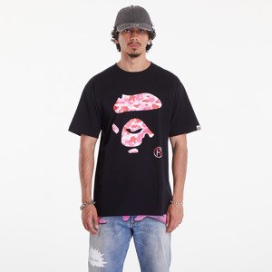 A BATHING APE Abc Camo Ape Face Tee Black/ Pink