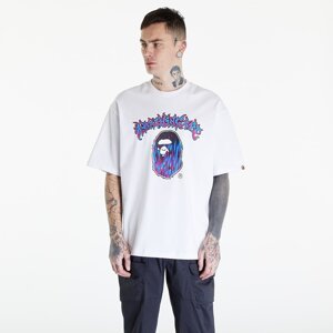 Tričko A BATHING APE Mad Flame Ape Head Relaxed Fit Tee White XXL