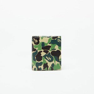 A BATHING APE ABC Camo Mini Wallet Green