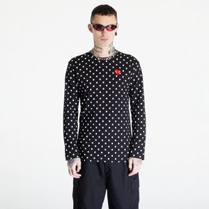 Tričko Comme des Garçons PLAY Heart Logo Long Sleeve Tee UNISEX Black XS