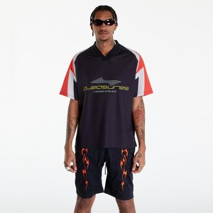 Tričko PLEASURES Mind Soccer Jersey Short Sleeve Tee Black XL