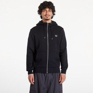 Mikina FRED PERRY Hooded Zip Through Sweatshirt Black L