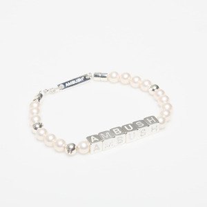 Ambush Pearl Letterblock Bracelet Silver