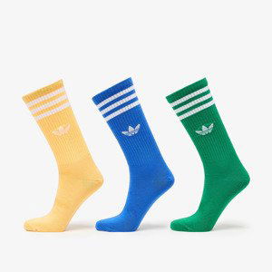 adidas High Solid Crew Sock 3-Pack Blue/ Green/ Spark L