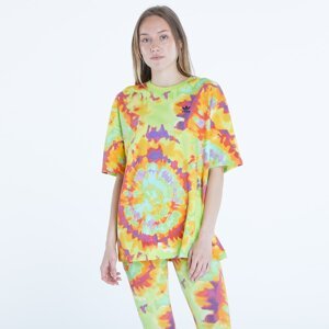 Tričko adidas Tie-Dyed Oversized Short Sleeve Tee Yellow/ Multicolor XS