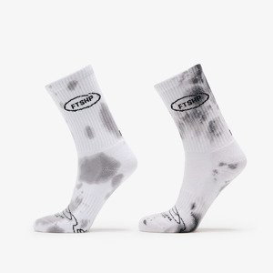 Footshop Basic Crew Socks 2-Pack Tie Dey Bw 36-38
