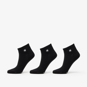 Footshop Ankle Socks 3-Pack Black 36-38