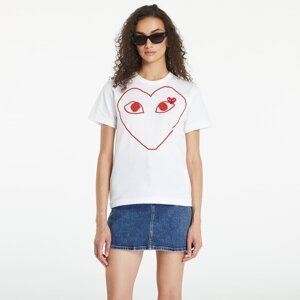 Tričko Comme des Garçons PLAY Heart Logo Short Sleeve Tee UNISEX White XL