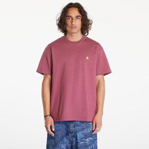 Tričko Carhartt WIP Short Sleeve Chase T-Shirt UNISEX Dusty Fuchsia/ Gold L