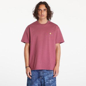 Tričko Carhartt WIP Short Sleeve Chase T-Shirt UNISEX Dusty Fuchsia/ Gold XXL