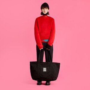 RAF SIMONS Vintage Knit Sweater With Contrasting Details Red Petrol
