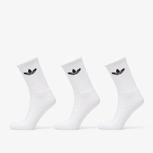 adidas Originals Cushioned Trefoil Mid-Cut Crew Socks 3-Pack White/ Black