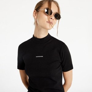 Calvin Klein Jeans Micro Branding Rib Baby Tee Ck Black