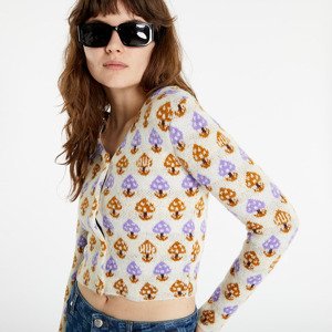 HUF Shroom Cropped Cardigan Off White