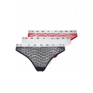 Tommy Hilfiger Lace 3 Pack Bikini Desert Sky/ White/ Primary Red