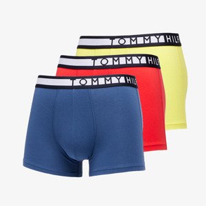 Tommy Hilfiger Logo 3 Pack Trunks Petrol Blue/Red Alert/Magnetic