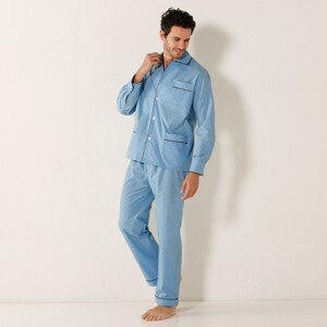 Blancheporte Klasické pyžamo s potlačou modrá 117/126 (XXL)