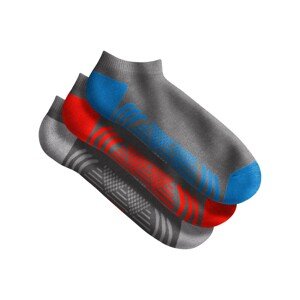 Blancheporte Súprava 3 nízkych športových ponožiek sivá 47/50