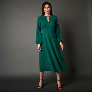Blancheporte Polodlhé jednofarebné šaty zelená 36