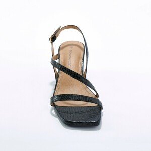Blancheporte Remienkové sandále so vzorom krokodílej kože čierna 38
