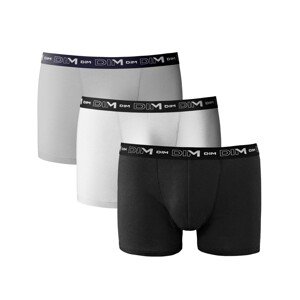 Blancheporte Boxerky Dim, súprava 3 ks sivá+biela+čierna XL