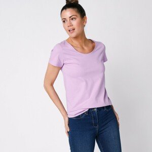 Blancheporte Jednofarebné tričko s krátkymi rukávmi, z bio bavlny, eco-friendly lila 46/48