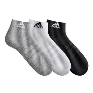 Blancheporte Ponožky Quarter "Ankle Crew", súprava 3 páry sivá+biela+čierna 37/39