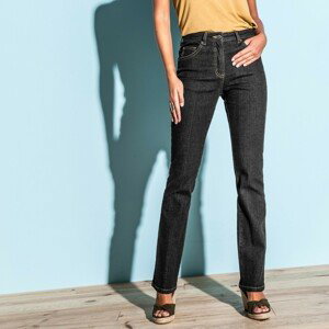 Blancheporte Rovné džínsy pre nízku postavu čierna 36