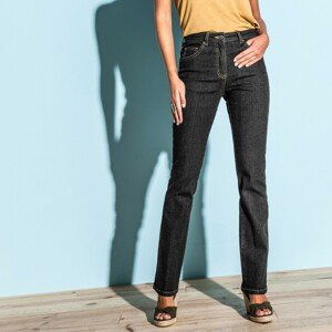 Blancheporte Rovné džínsy pre nízku postavu čierna 50