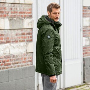 Blancheporte Nepremokavá parka s kapucňou s fleecom khaki 44/46 (S)