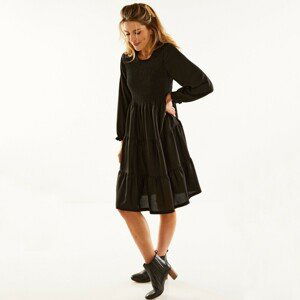 Blancheporte Šaty so žabkovaním, jednofarebné čierna 54
