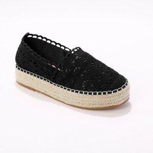 Blancheporte Macramé espadrilky, čierne čierna 36