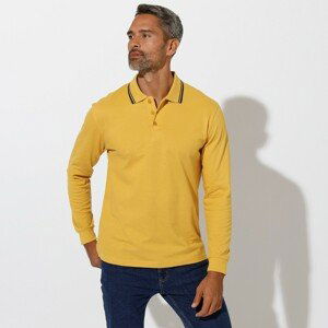Blancheporte Polo tričko s prúžkom na golieri s dlhými rukávmi žltá 97/106 (L)