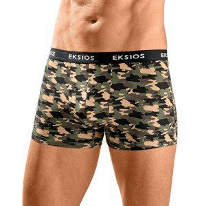 Blancheporte Boxerky s maskáčovým vzorom, súprava 4 ks khaki/sivá 101/108 (XL)