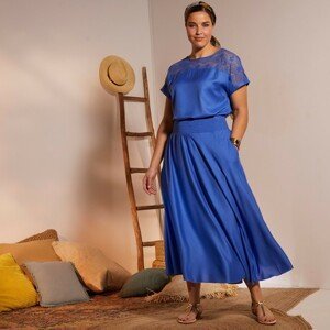 Blancheporte Dlhá vzdušná sukňa modrá 48