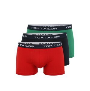 TOM TAILOR Boxerky  námornícka modrá / trávovo zelená / karmínovo červená