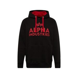 ALPHA INDUSTRIES Mikina  červená / čierna