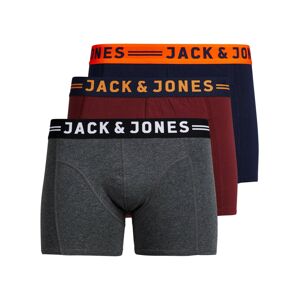 JACK & JONES Boxerky 'Lichfield'  námornícka modrá / oranžová / vínovo červená