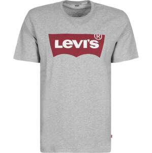 LEVI'S ® Tričko 'Graphic Set In Neck'  sivá melírovaná / čerešňová / biela