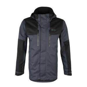 JACK WOLFSKIN Outdoorová bunda 'Jasper Flex'  tmavosivá / čierna