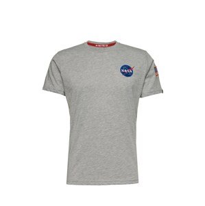 ALPHA INDUSTRIES Tričko 'Space Shuttle'  modrá / žltá / sivá melírovaná / čierna / biela